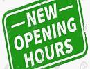 New opening hours 2023