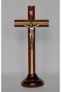 Krzyż drewniany stojący ciemny