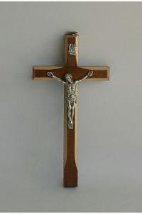 Krzyż drewniany ciemny z frezem
