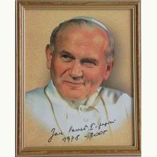 Obraz w drewnianej ramie - Święty Jan Paweł II, 6177
