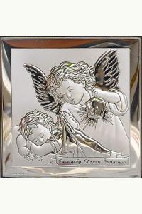 Obrazek srebrny Anioł Stróż z latarenką