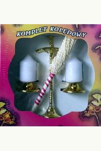 Komplet kolędowy metalowy złoty