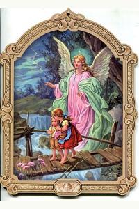Obrazek na drewnie Anioł Stróż 20 x 16 kładka