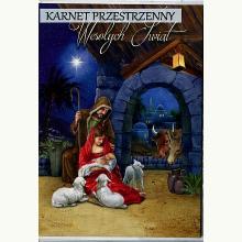 Karnet przestrzenny A5 Boże Narodzenie + koperta, 5903292991184