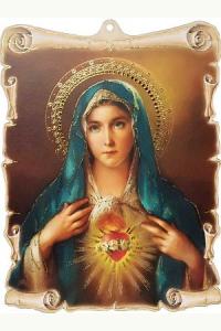 Obrazek na drewnie Serce Maryi