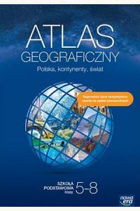 Atlas geograficzny. Polska, kontynenty, świat. Szkoła podstawowa, klasy 5-8