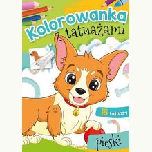 Kolorowanka z tatuażami. Pieski, 9788382072020